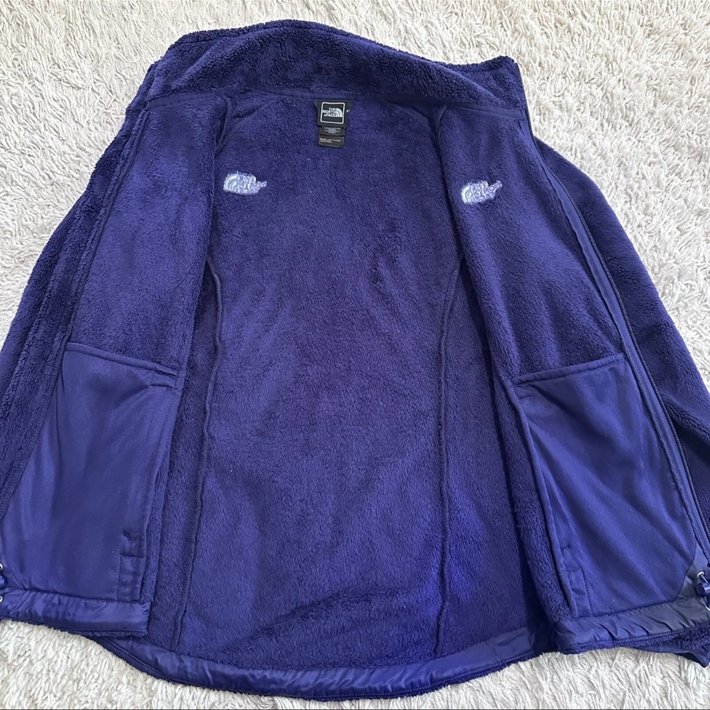 North Face Fleece Jacket Women’s S Purple Osito Soft bluish/purple Sherpa Logo - Picture 12 of 15
